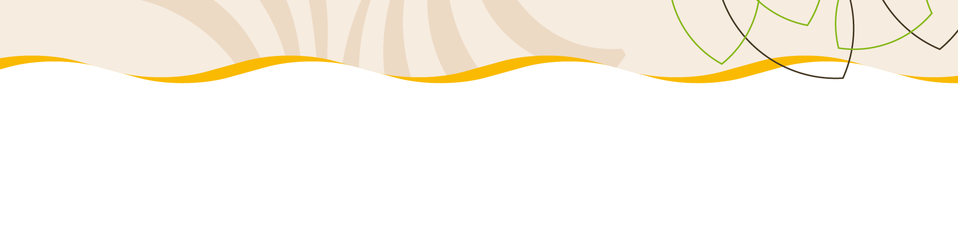 bannière design dans les tons de beige, vert et marron