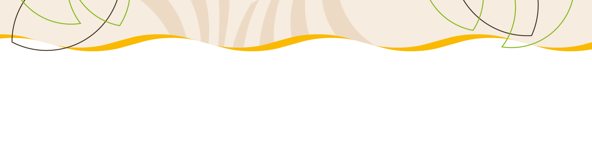 bannière design dans les tons de beige, vert et marron